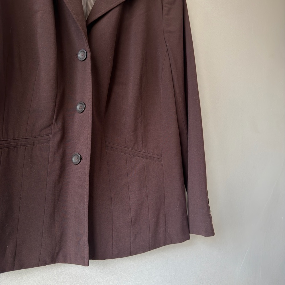 Worthington Women's Dark Brown Single-Breasted Blazer - Picture 4 of 5
